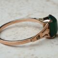 Vintage Chrysoprase Solitaire Ring in 9ct Gold, a UK M or a US 6 1/2