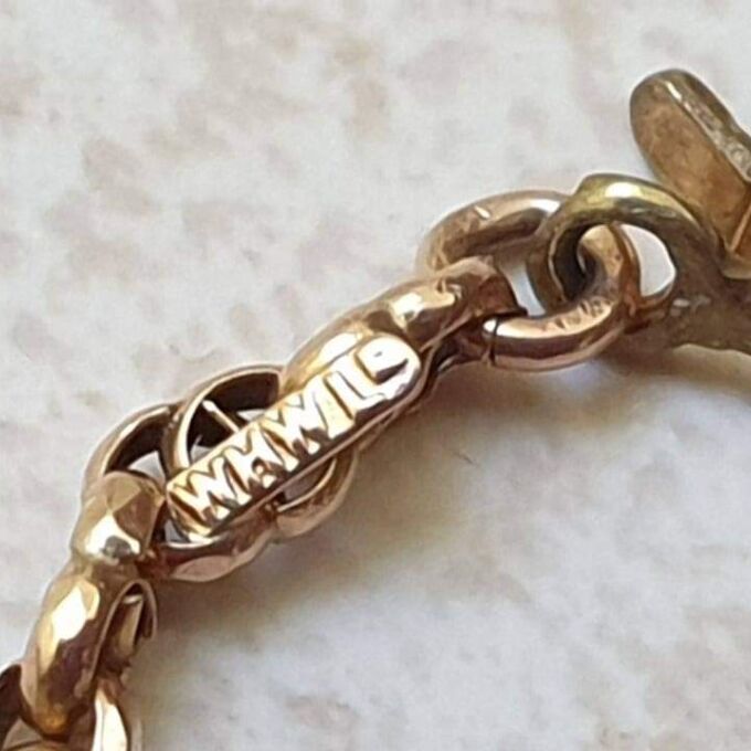 Antique Chain Necklace in 9ct gold, 18 inches.