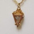 Lantern Pendant with Pearl in 9ct Gold