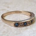 Sapphire and Diamond Stacking band Ring in 9ct gold, a UK R or a US 9.