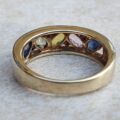 Multi Sapphire Ring in 9ct Gold, a UK M 1/2 or a US 6 3/4