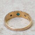 Antique Turquoise and Diamond Ring in 18ct Gold.
