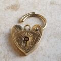Small Engraved Working Padlock in 9ct Gold