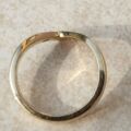 Diamond Set Wishbone or Chevron Ring in 18ct Gold,  a UK K 1/2 or a US 5 3/4.