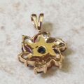Multi Sapphire Cluster Pendant in 9ct Gold