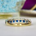 Blue Stone Stacking Band in 9ct Gold.