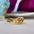 Wave Design Ring in 9ct Gold.