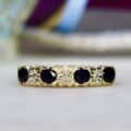Sapphire and Diamond Stacking Ring in 9ct Gold.