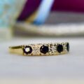 Sapphire and Diamond Stacking Ring in 9ct Gold.