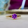 Synthetic Purple Sapphire Ring in 9ct gold.