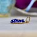 Blue Enamel Baby Shoe in 9ct Gold