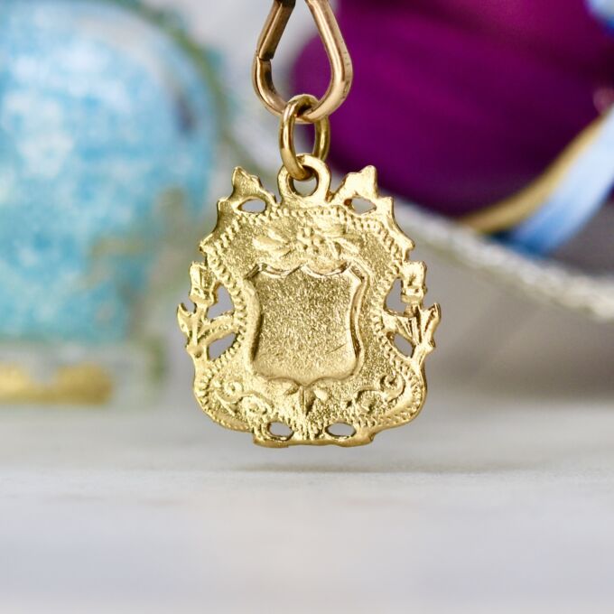Ornate Shield Medallion in 9ct Gold.