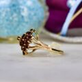 Huge Statement Garnet Cluster ring in 9ct Gold.