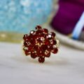 Huge Statement Garnet Cluster ring in 9ct Gold.