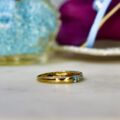 Topaz and Diamond Stacking Band in 9ct Gold.