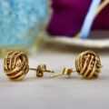 Knot Stud Earrings in 9ct Gold.