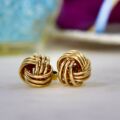 Knot Stud Earrings in 9ct Gold.