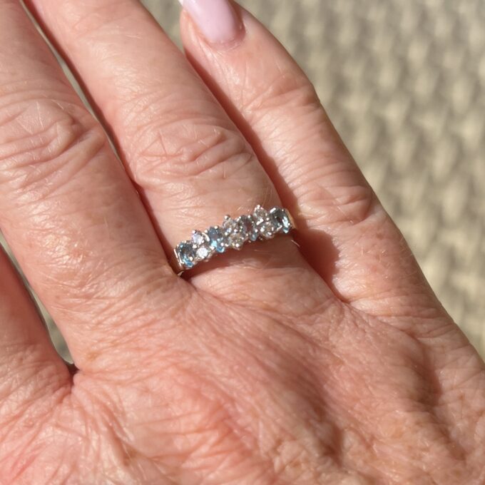 Marquise or Navette Topaz Ring in 9ct Gold.