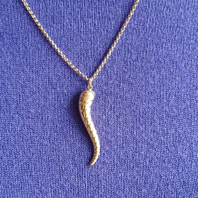 Cornicello Horn Pendant in 9ct Gold
