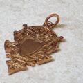 Antique Double Sided Shield & Heart medallion in 9ct Rose Gold