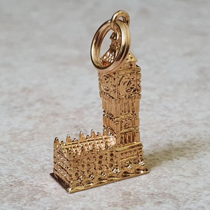 Big Ben, Westminster, Pendant Charm in 9ct Gold