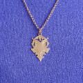 Antique Double Sided Shield & Heart medallion in 9ct Rose Gold