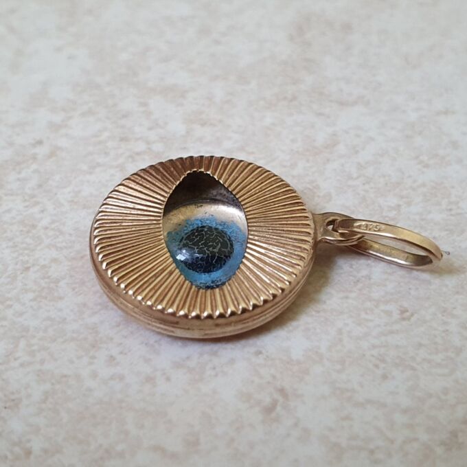Evil Eye Charm Pendant in 9ct Gold