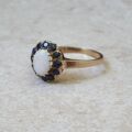 Opal and Sapphire Cluster Ring in 9ct Gold