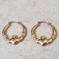 Claddagh Hoop Earrings in 9ct Gold