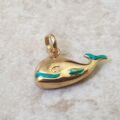 Whale Charm Pendant in 9ct Gold