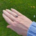 Opal and Sapphire Cluster Ring in 9ct Gold