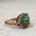 Turquoise Cluster Ring in 9ct Gold