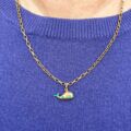 Whale Charm Pendant in 9ct Gold