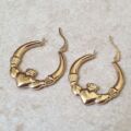 Claddagh Hoop Earrings in 9ct Gold