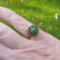 Turquoise Cluster Ring in 9ct Gold