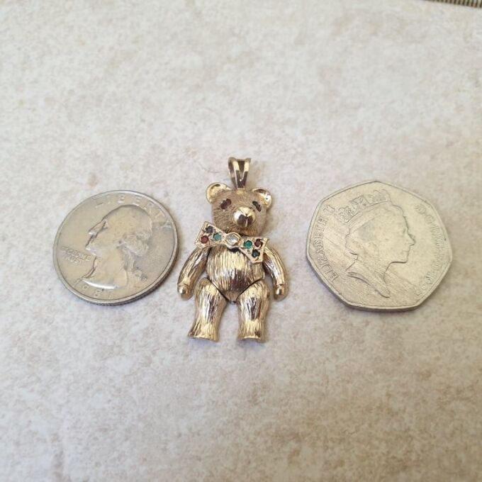 Teddy Bear Pendant in 9ct Gold