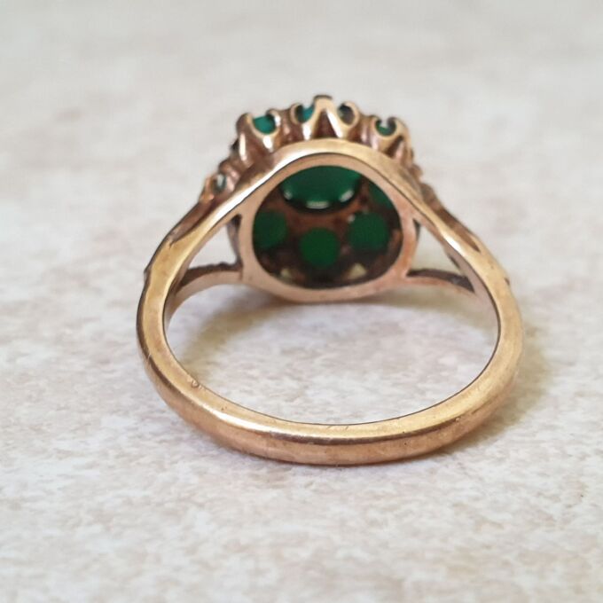 Turquoise Cluster Ring in 9ct Gold