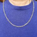 Heavyweight Fancy Link Long Chain in Sterling Silver