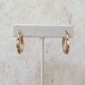 Petal Shaped Hoop Earrings in 9ct Gold
