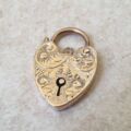 Heart Padlock in 9ct Gold