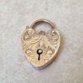 Heart Padlock in 9ct Gold