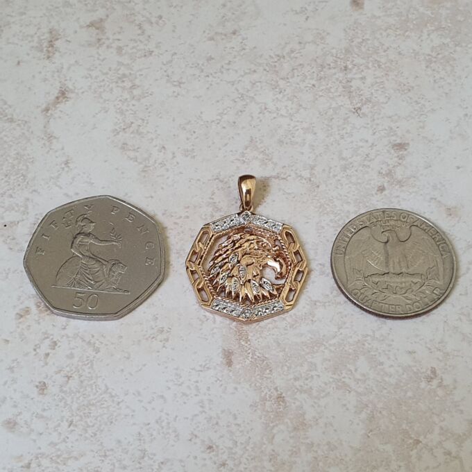 Eagle Pendant in 9ct Gold