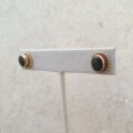 Oval Onyx Stud Earrings in 9ct Gold