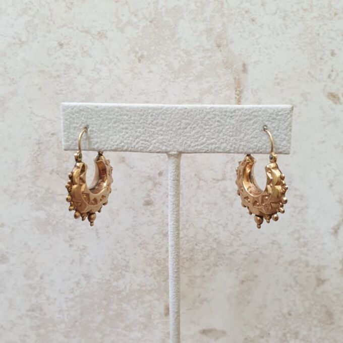 Gypsy Creole Hoop Earrings in 9ct Gold