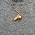 Bowling Ball & Skittle Pendant in 9ct Gold