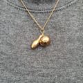 Bowling Ball & Skittle Pendant in 9ct Gold