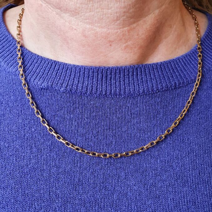 Reserved – Heavy Cable Chain in 9ct Gold, 19 inches.