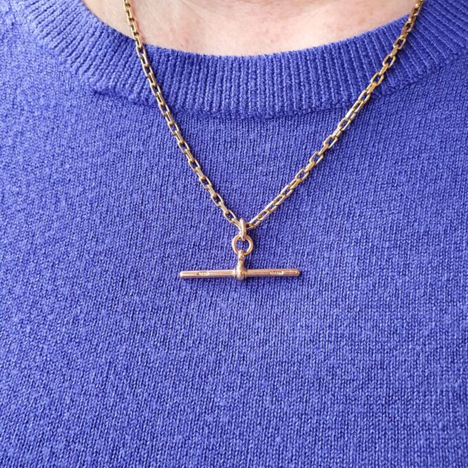 Albert or T Bar in 9ct Gold
