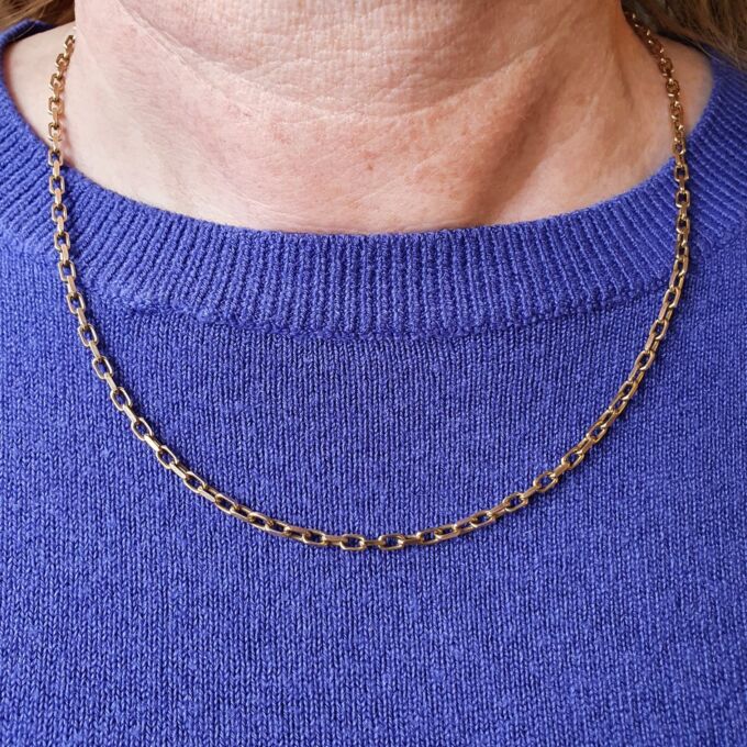 Reserved – Heavy Cable Chain in 9ct Gold, 19 inches.