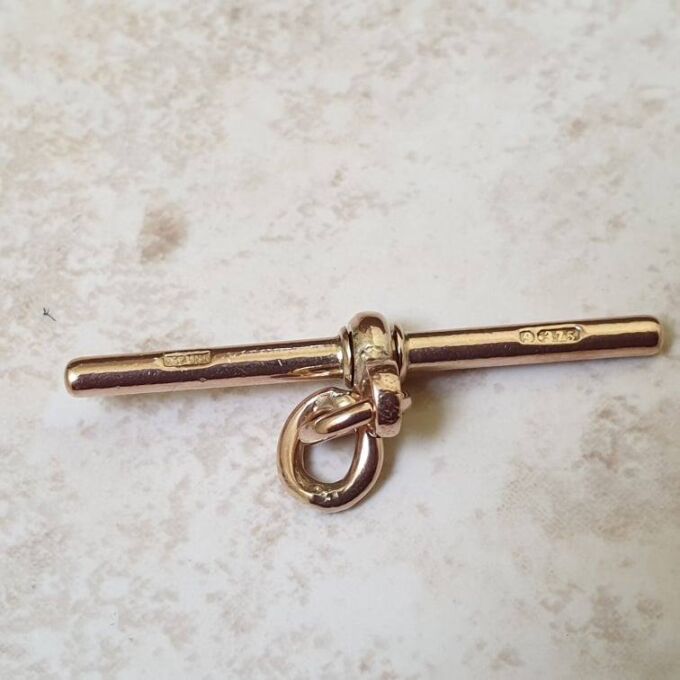 Albert or T Bar in 9ct Gold